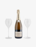Louis Roederer 246 champagne gift set with glasses, imported from the UK