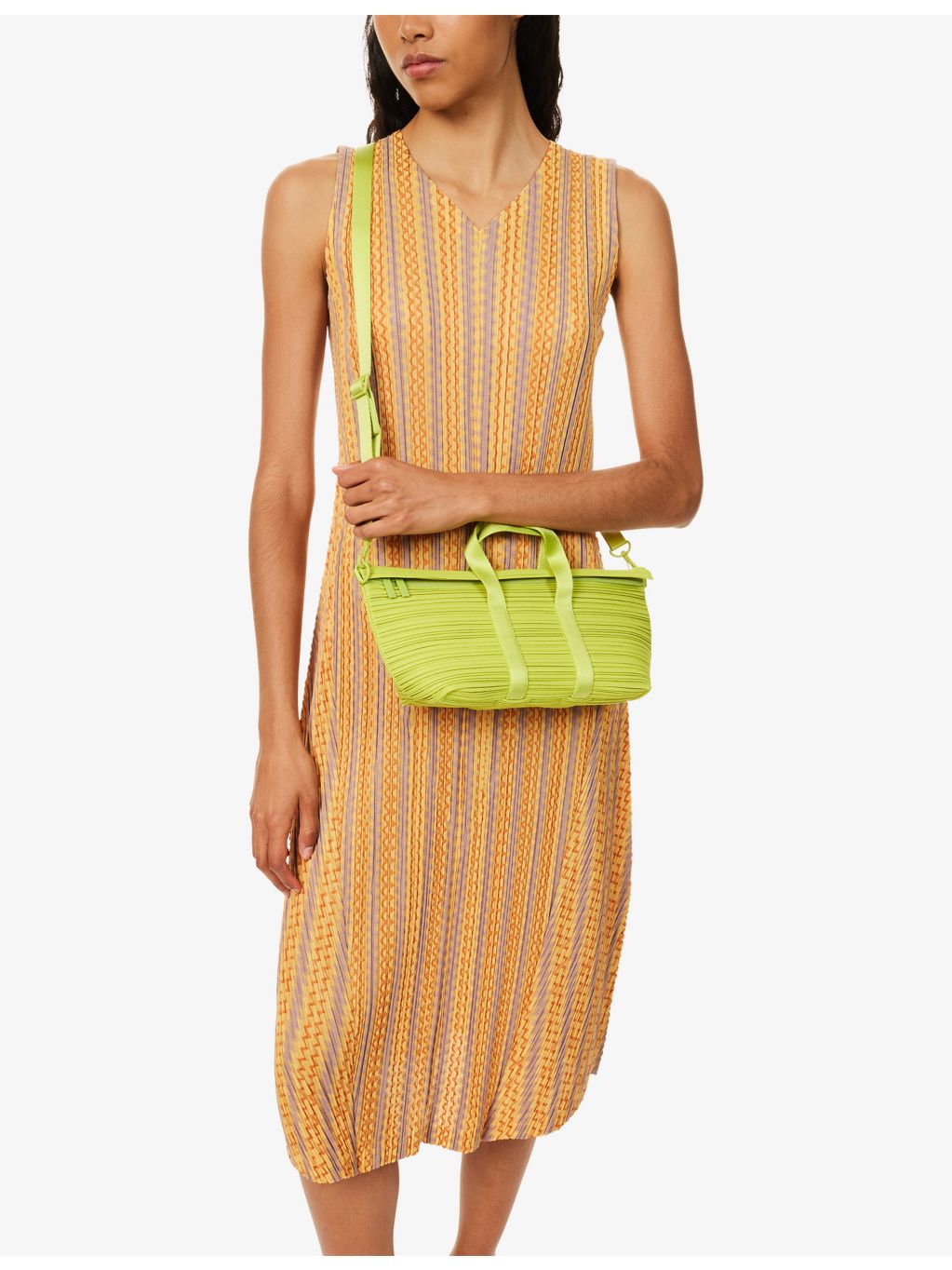 Pleats Please Issey Miyake June Boston bag, imported from the UK