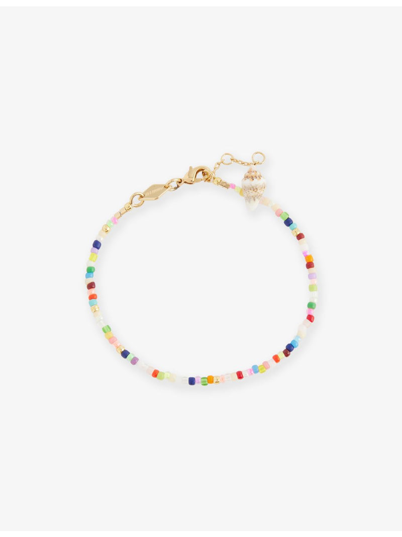 ANNI LU Fiesta Clemence 18ct gold-plated glass bead bracelet, UK version