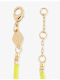 ANNI LU Clemence 18ct gold-plated jade glass bead bracelet - British product