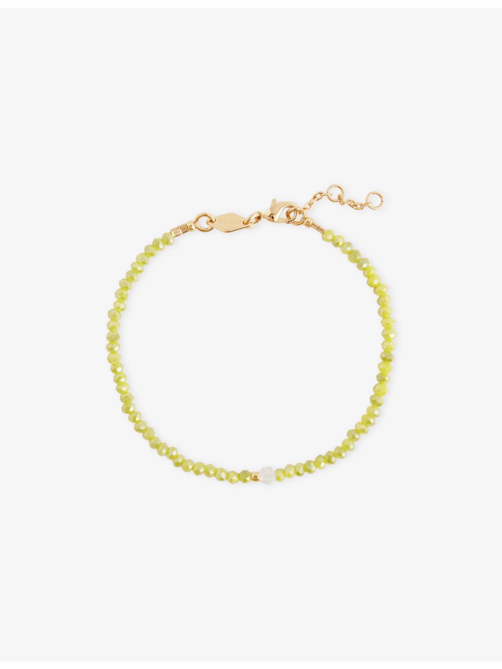 ANNI LU 18ct gold-plated crystal glass bead bracelet, UK version