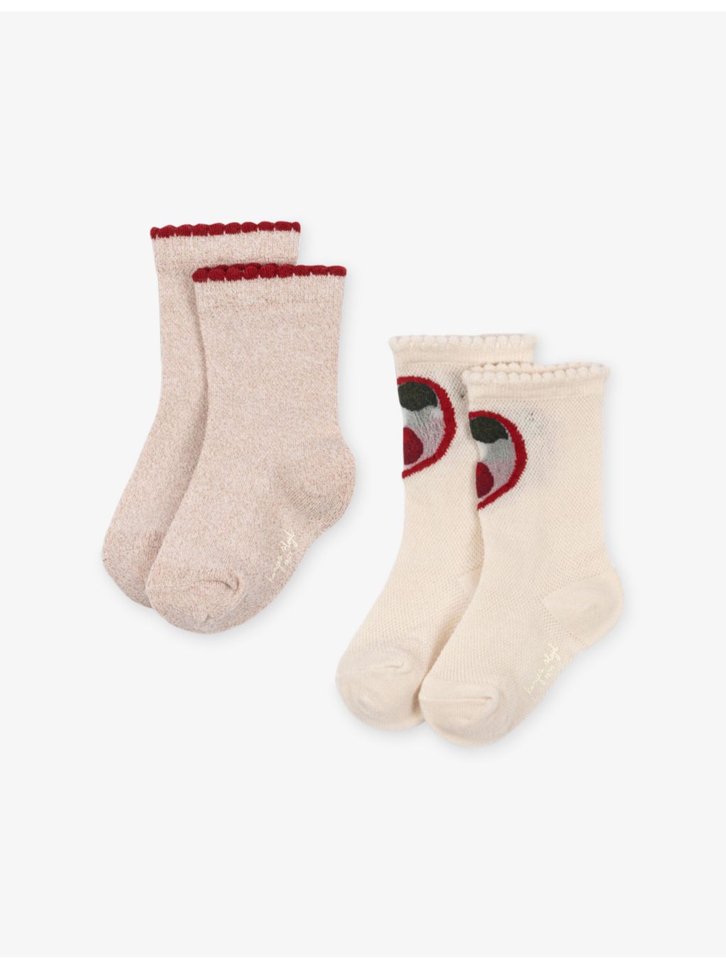 Konges Slojd ankle socks cherry print 2 pack (British brand)