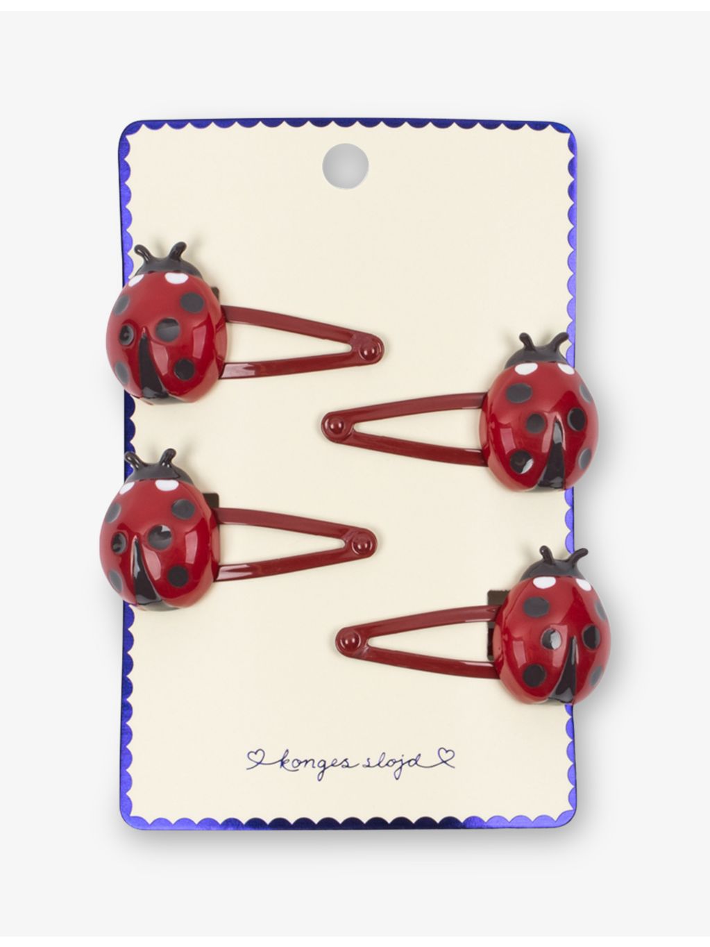 Konges Slojd ladybug hair clips set of 4 (British brand)