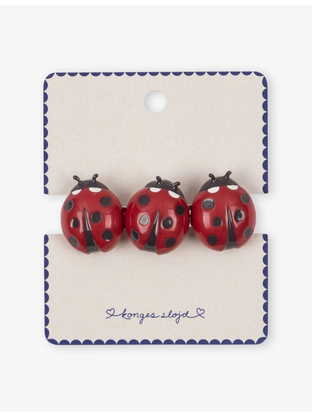 Konges Slojd triple ladybug hair clip - British product