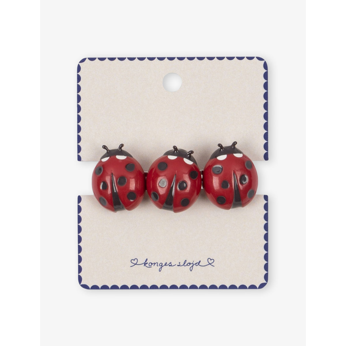 Konges Slojd triple ladybug hair clip - British product