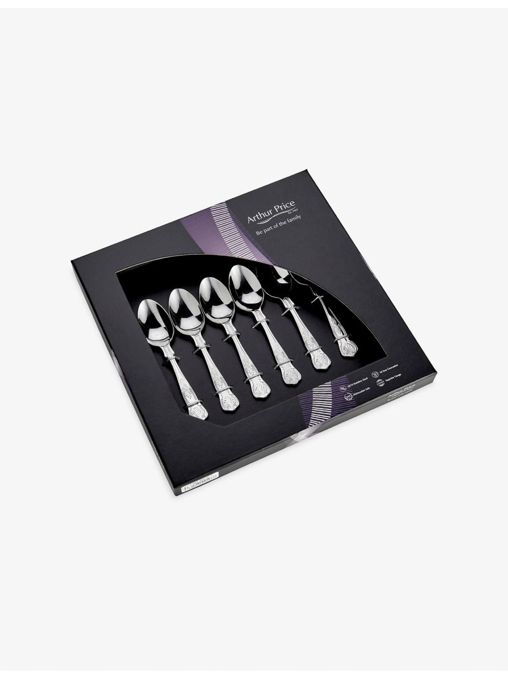 Arthur Price Kings design tea spoon set, 6 pieces, UK version
