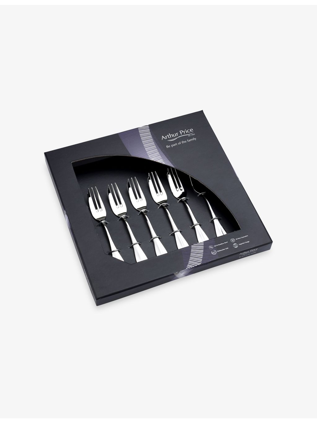 Arthur Price pastry fork set Baguette 6-piece, UK version