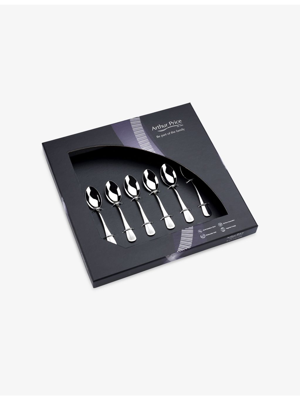 Arthur Price Baguette 6-piece coffee spoon set (British brand)