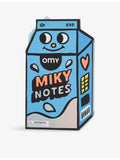 OMY milk carton notebook set with sticky notes and pen (British brand)