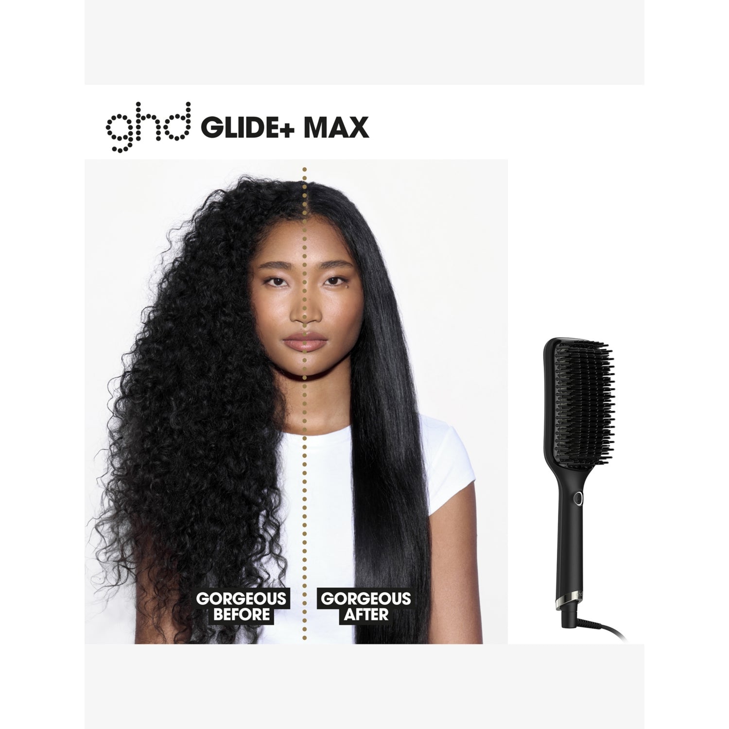 ghd Glide Max smoothing hot paddle brush - British product