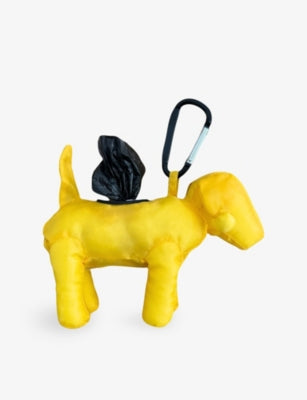Pompaw woven poop bag holder with dog silhouette, imported from the UK