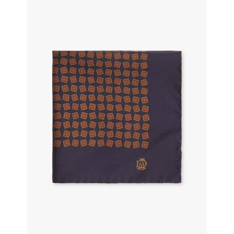 Dunhill silk pocket square floral pattern 30cm (British brand)