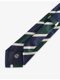 Dunhill Grenadine Club striped silk tie 9.5cm - British product