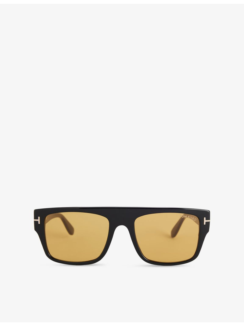 Tom Ford Cyrus rectangle-frame acetate sunglasses FT1337, imported from the UK