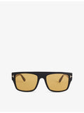 Tom Ford Cyrus rectangle-frame acetate sunglasses FT1337, imported from the UK