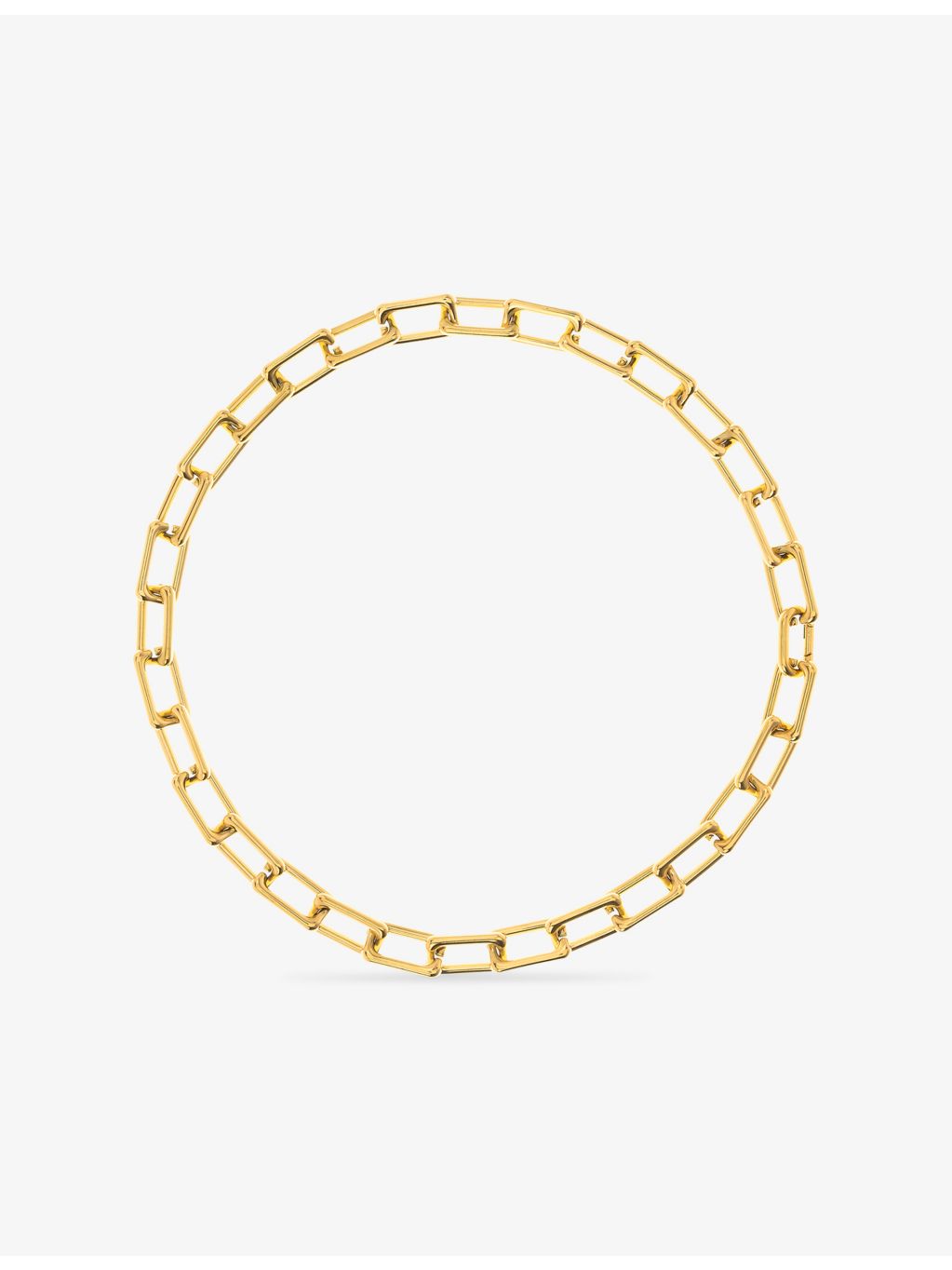 Amadeus Gia 18ct gold-plated brass large link necklace 40cm (British brand)
