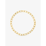Amadeus Gia 18ct gold-plated brass large link necklace 40cm (British brand)