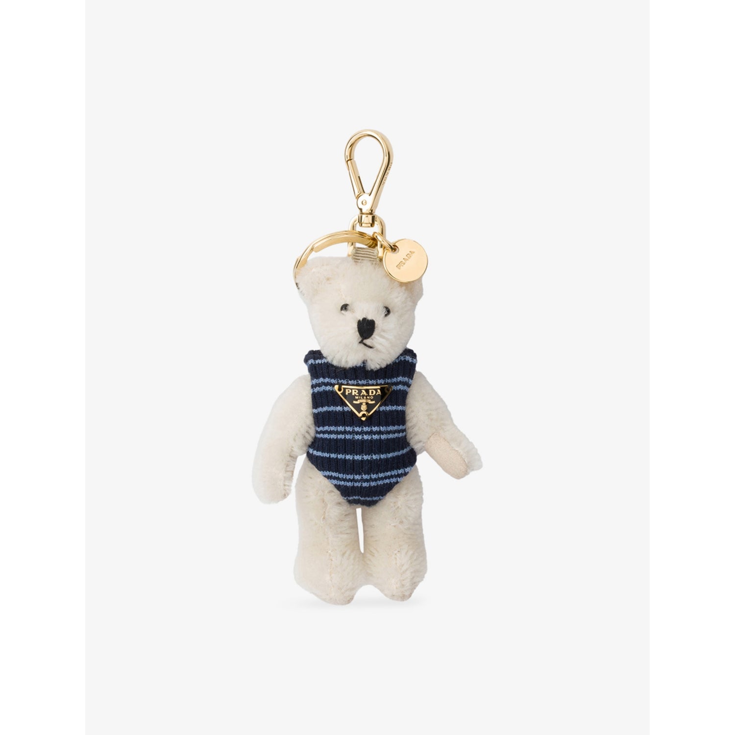 Prada teddy bear triangle-logo keyring charm 11cm - British product