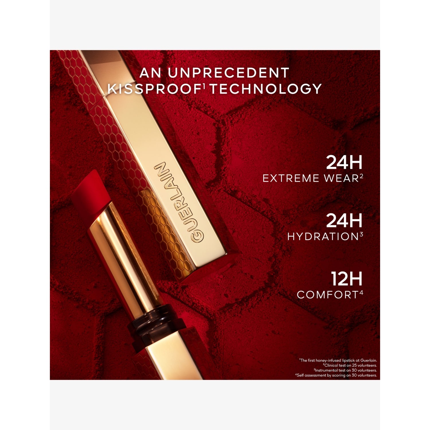 Guerlain KissKiss honey-infused intense lipstick 1.85g - British product