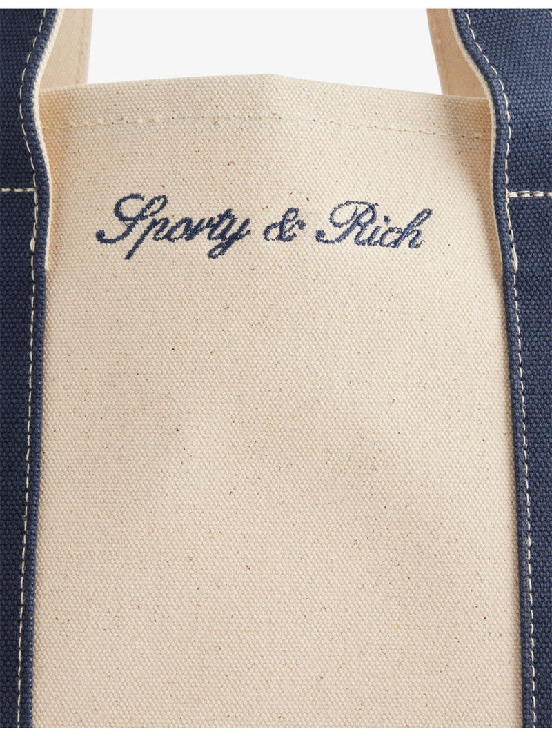 Sporty & Rich Serif Logo Mini canvas tote bag - British product