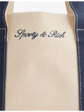 Sporty & Rich Serif Logo Mini canvas tote bag - British product