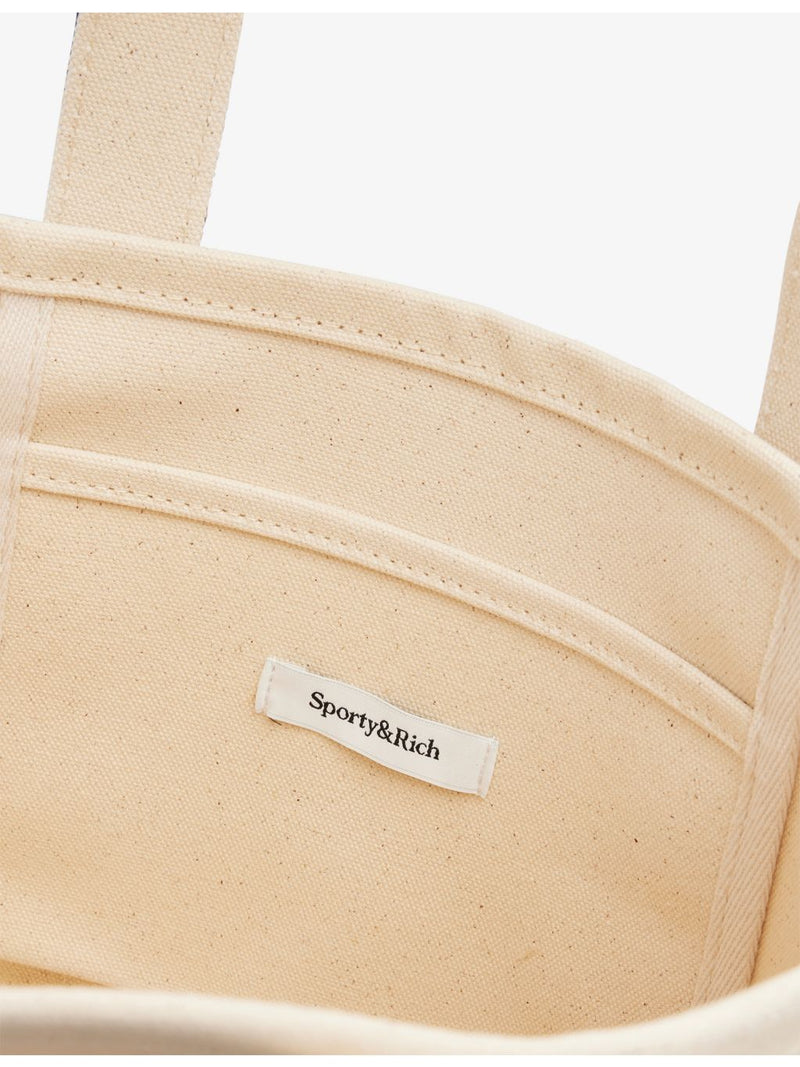 Sporty & Rich Serif Logo Mini canvas tote bag - British product