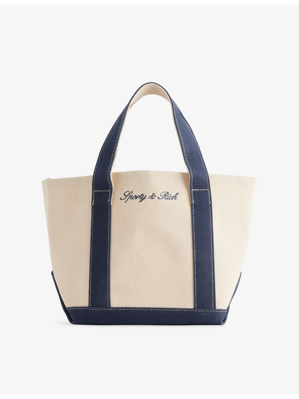 Sporty & Rich Serif Logo Mini canvas tote bag - British product