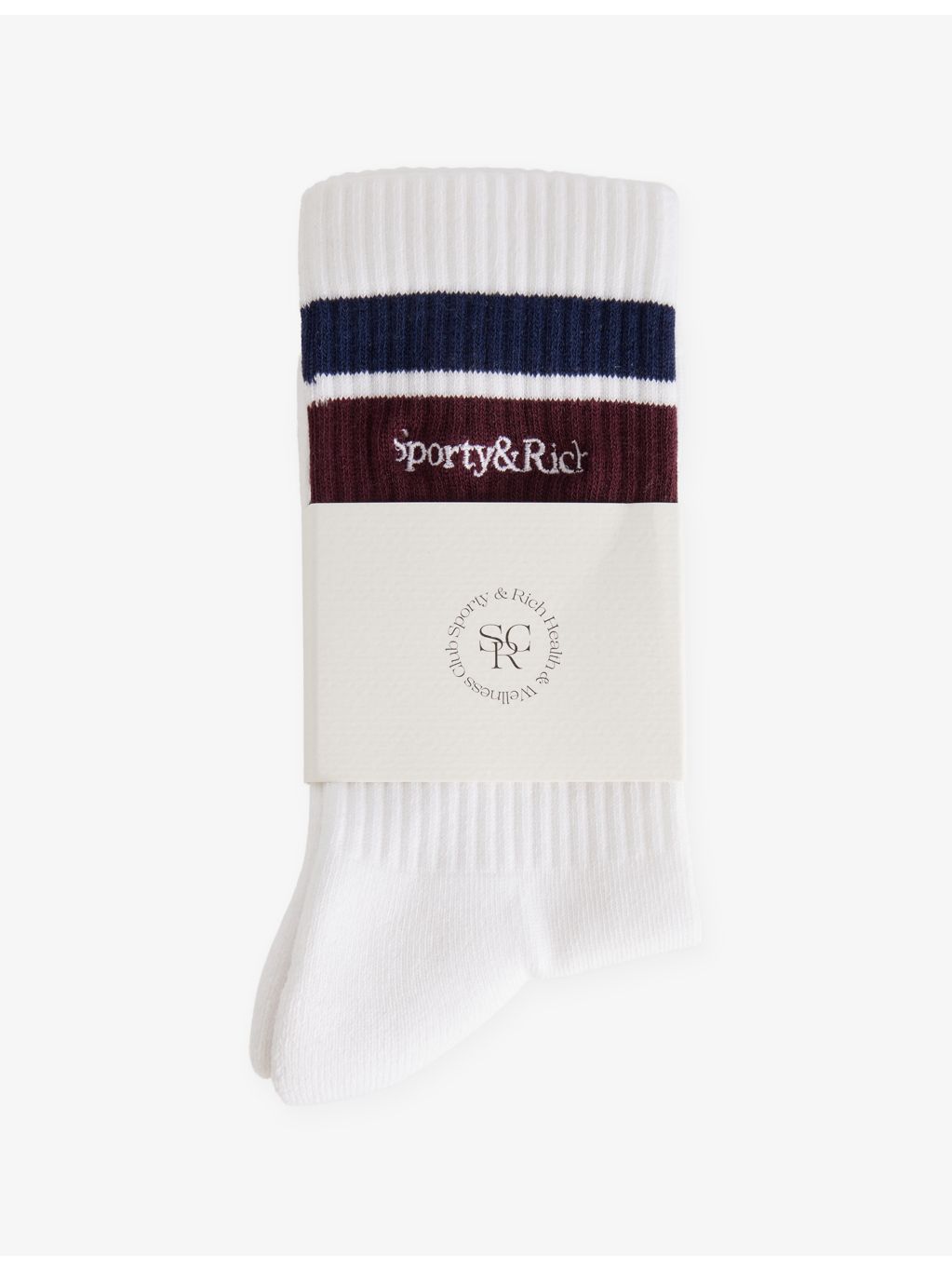 Sporty & Rich Serif Logo Rib-Knit socks, UK version