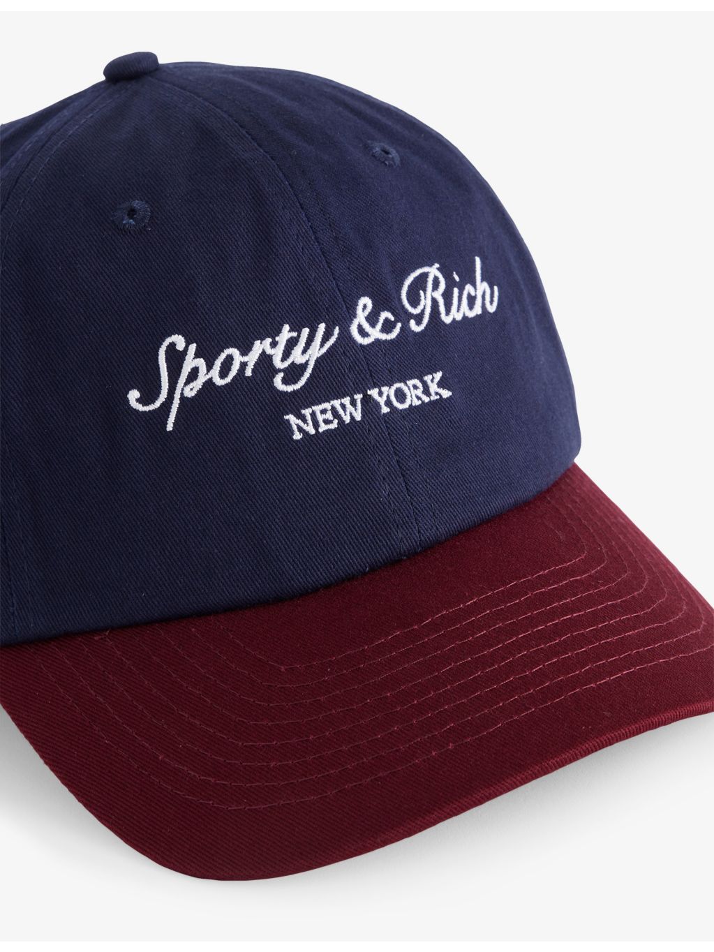 Sporty & Rich Syracuse NY cotton-twill baseball cap, UK version