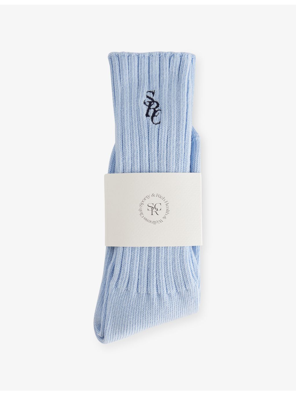 Sporty & Rich cotton-blend logo-embroidered ankle socks, UK version