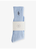 Sporty & Rich cotton-blend logo-embroidered ankle socks, UK version