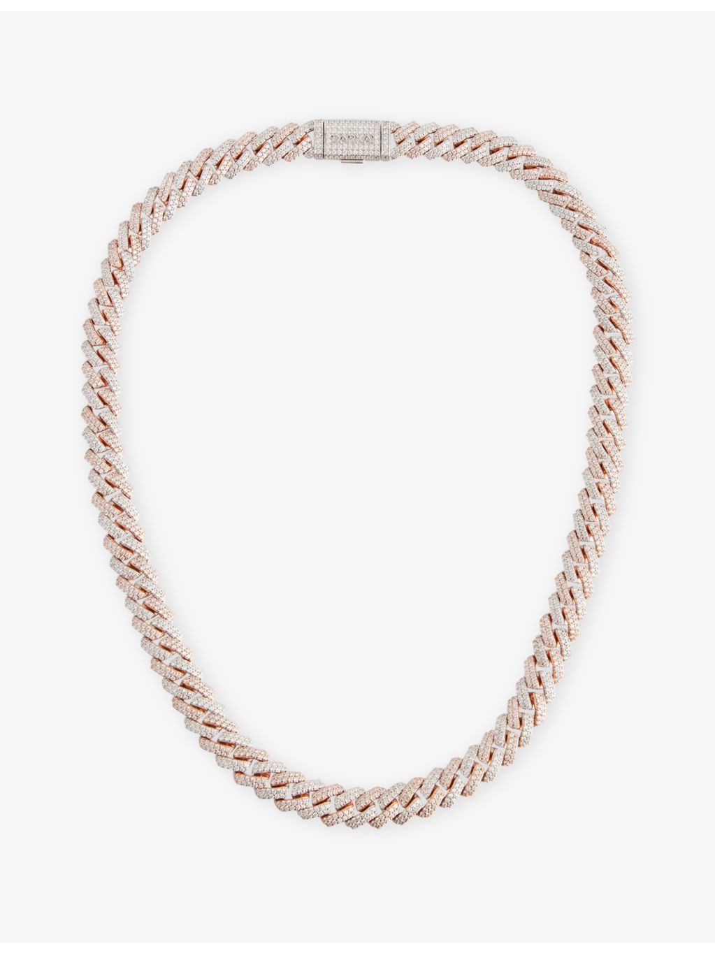 DARKAI rose gold plated sterling silver pavé necklace (British brand)