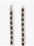 DARKAI white gold-plated pavé-emerald necklace 50cm (British brand)