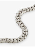 DARKAI Cuban necklace 18ct white-gold and stainless steel 50cm, UK version