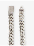 DARKAI Cuban necklace 18ct white-gold and stainless steel 50cm, UK version