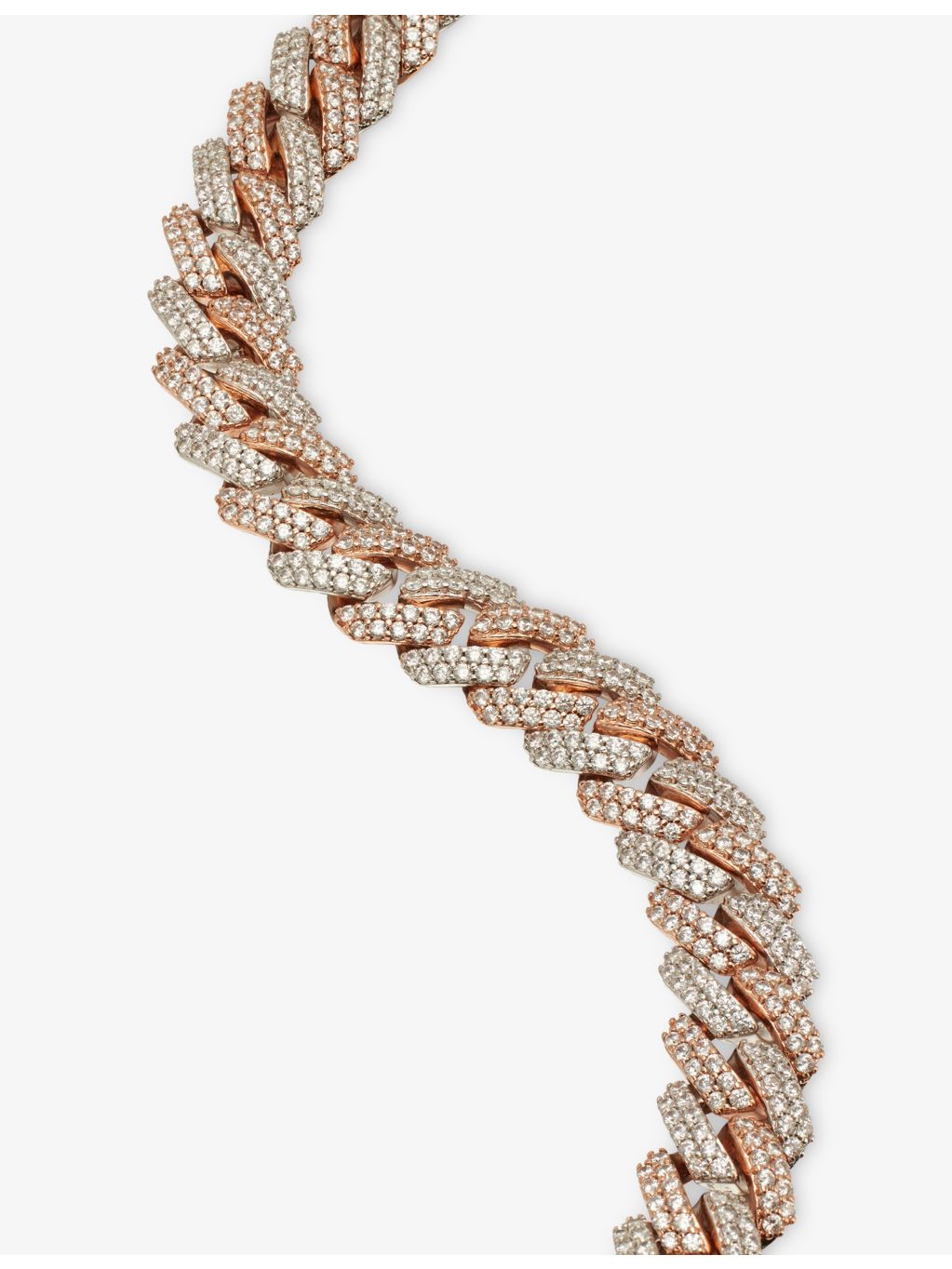 DARKAI mini prong pavé rose gold bracelet 7.5in - British product