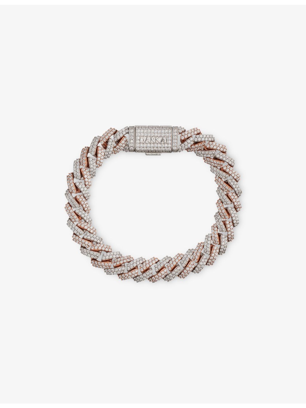 DARKAI mini prong pavé rose gold bracelet 7.5in - British product