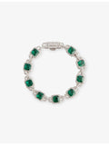 DARKAI Mariner bracelet 18ct white-gold with emerald and diamond stones - British product