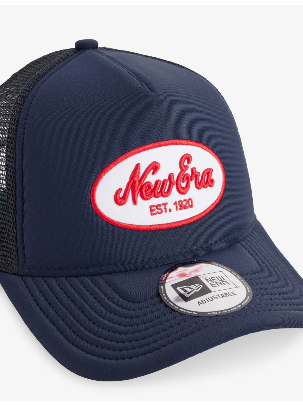New Era oval logo-patch baseball cap, imported from the UK