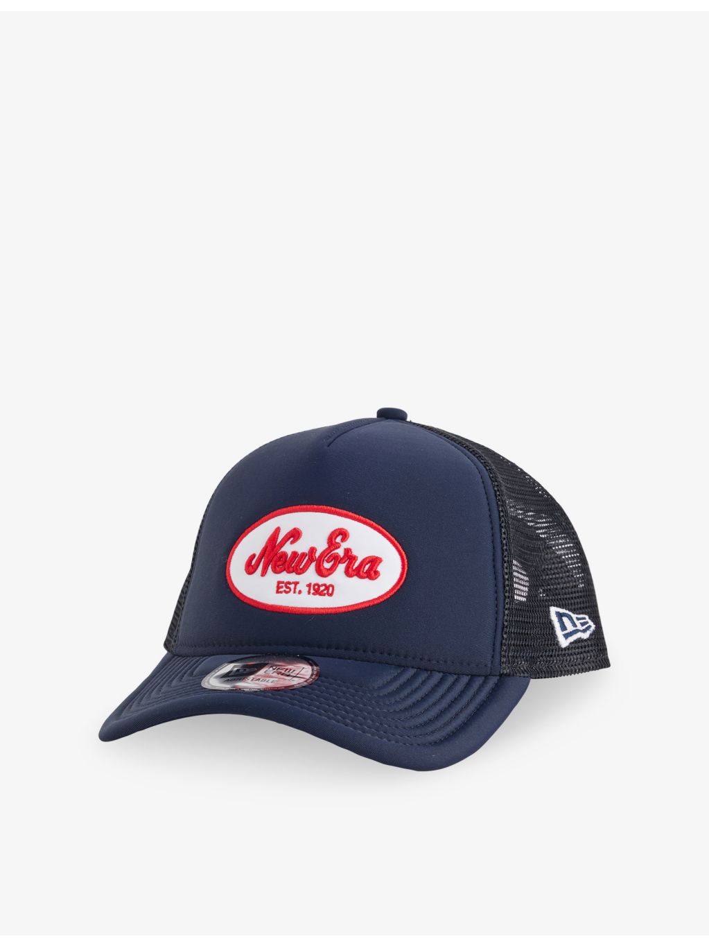 New Era oval logo-patch baseball cap, imported from the UK