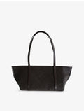 ST. AGNI woven leather tote bag with twin handles - British product