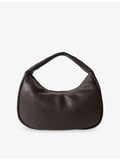 ST. AGNI leather shoulder bag with woven strap, UK version