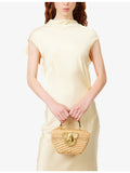Cult Gaia Tyla Mini rattan top-handle bag - British product