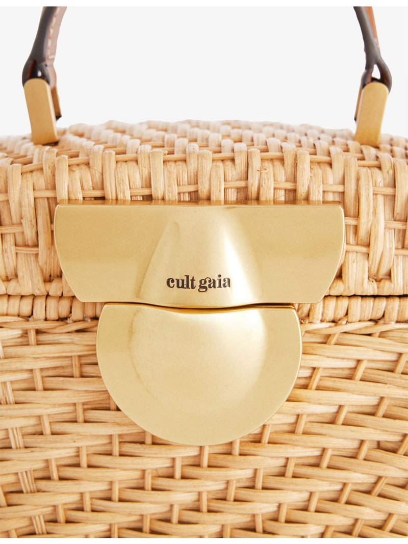 Cult Gaia Tyla Mini rattan top-handle bag - British product