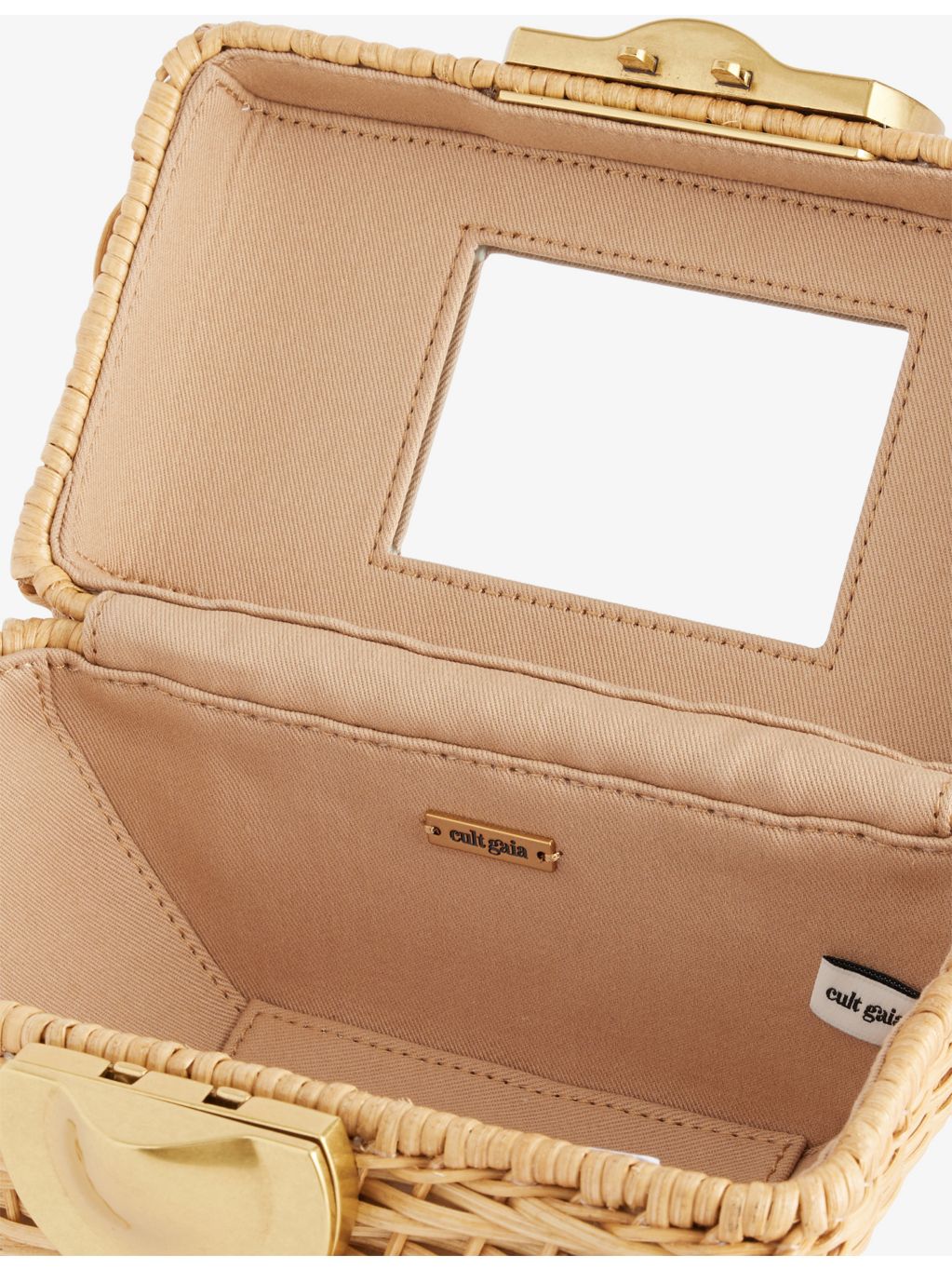 Cult Gaia Tyla Mini rattan top-handle bag - British product