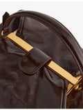 Cult Gaia fawn leather top-handle bag 20cm (British brand)
