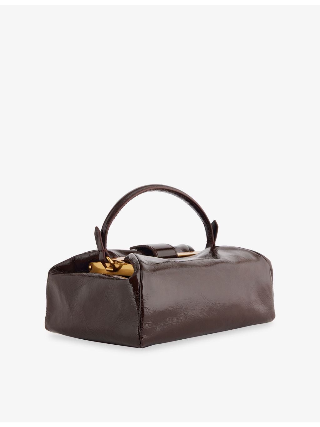 Cult Gaia fawn leather top-handle bag 20cm (British brand)