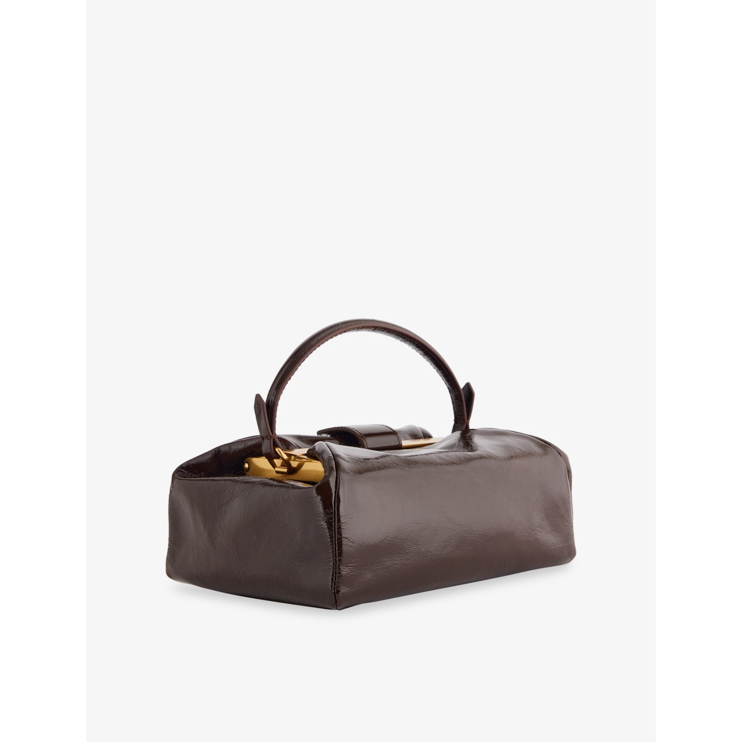 Cult Gaia fawn leather top-handle bag 20cm (British brand)