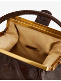 Cult Gaia fawn leather top-handle bag 20cm (British brand)