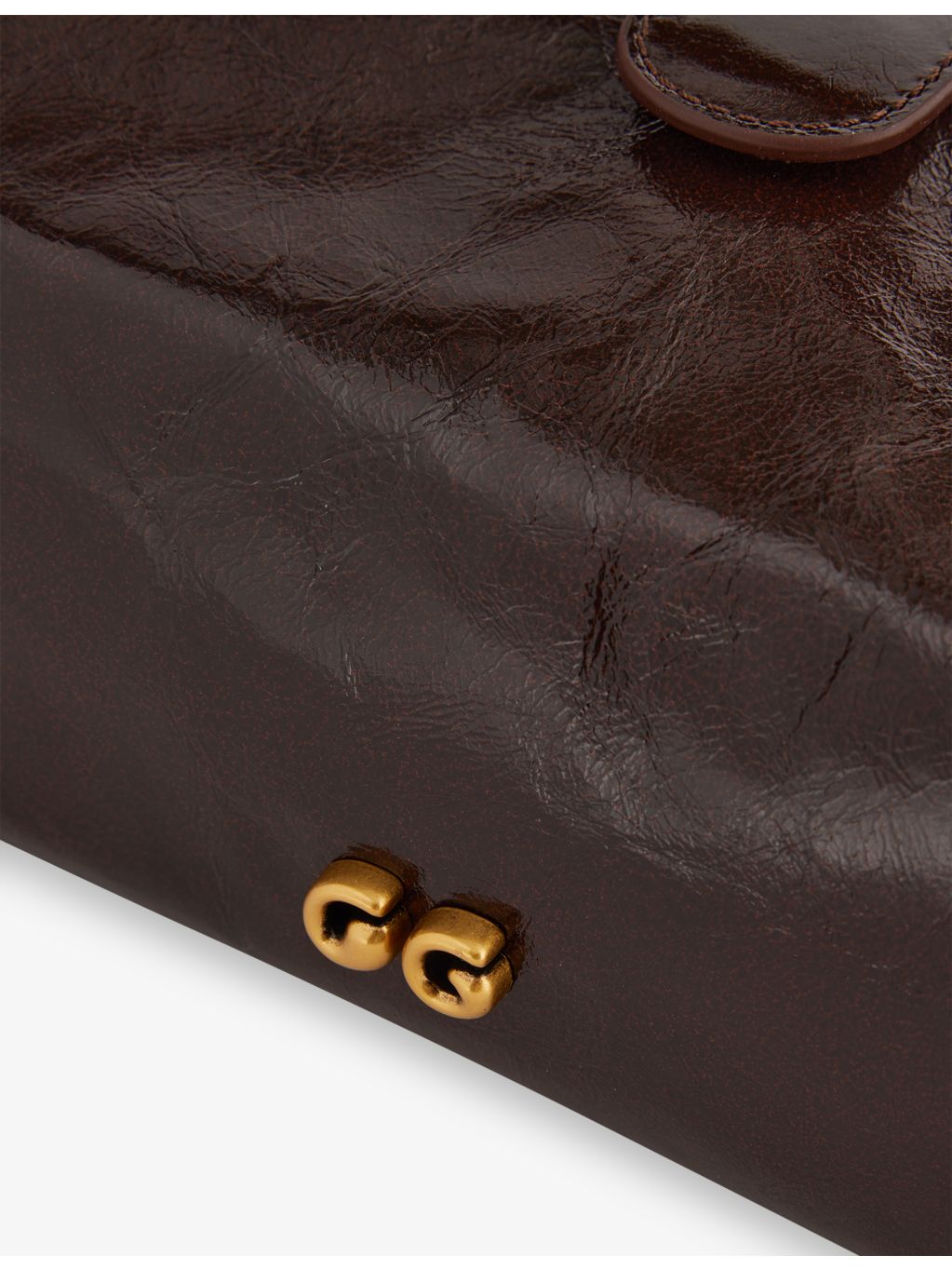 Cult Gaia fawn leather top-handle bag 20cm (British brand)
